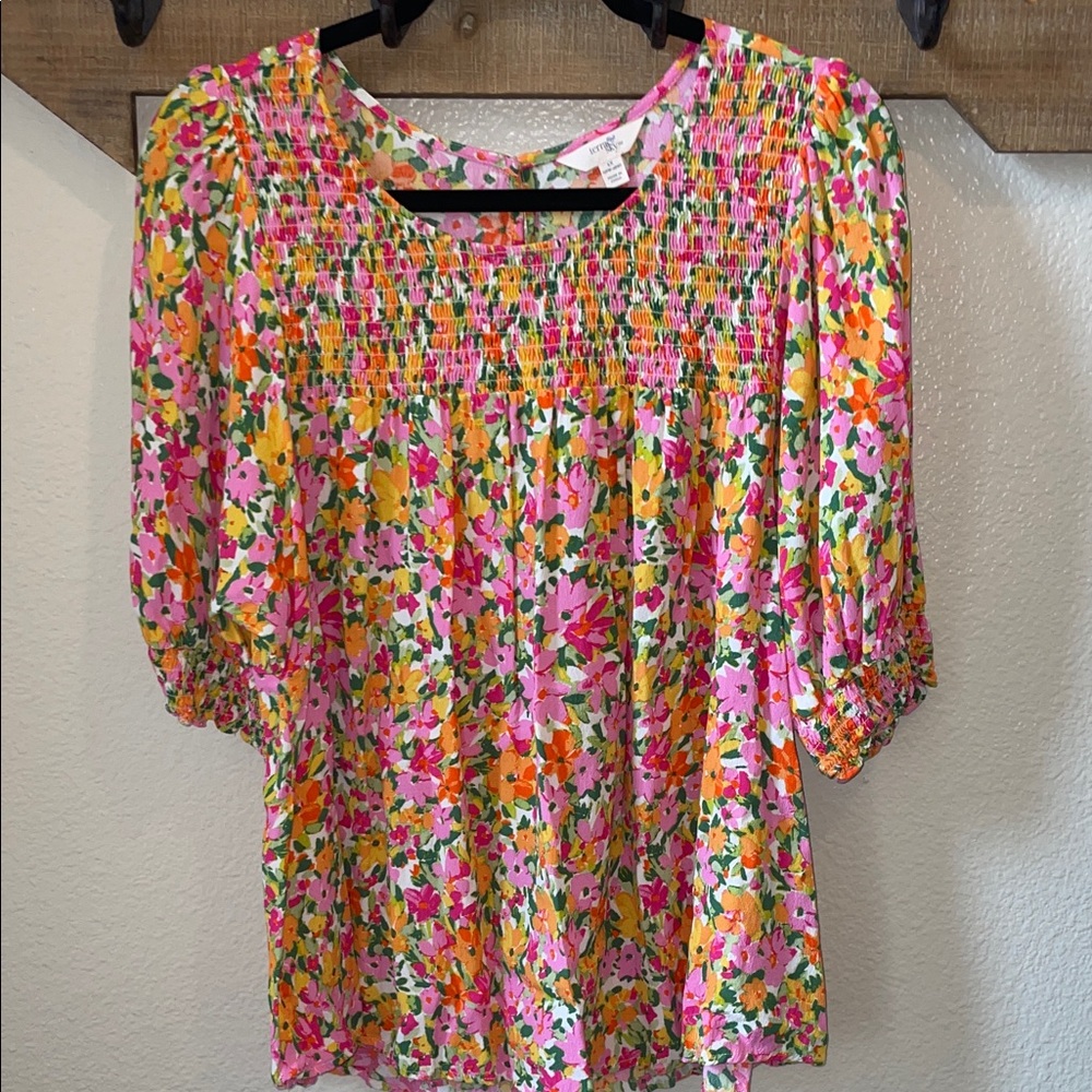 Floral Smocked Women's Top